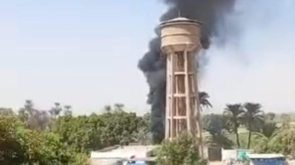 حريق بمحطة مياه السويقة بحجازة 