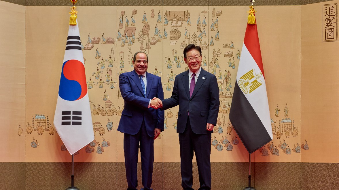 الرئيس عبدالفتاح السيسي والرئيس لي جاي ميونغ
