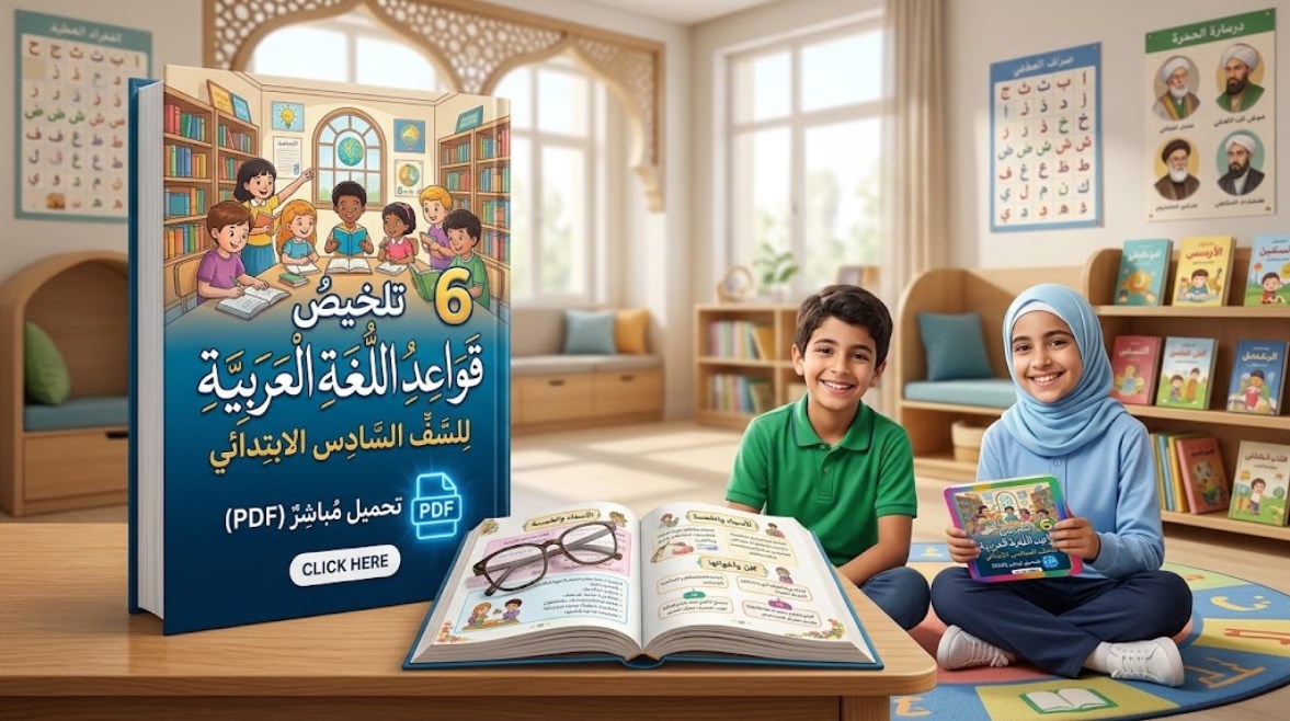  قواعد اللغة العربية للصف السادس الابتدائي PDF