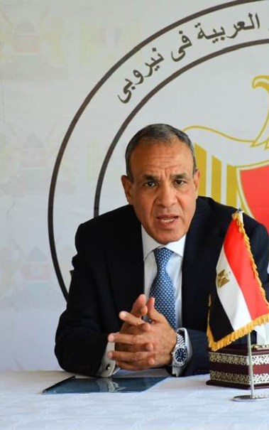 وزير الخارجية المصري خلال زيارة نيروبي
