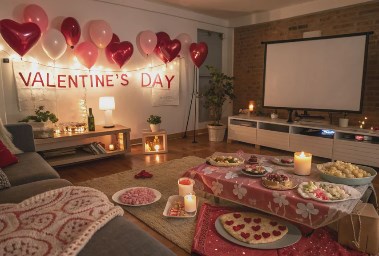 الاحتفال بعيد الحب في المنزل