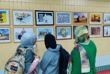 أعمال فنية في محطة صفاء حجازي 