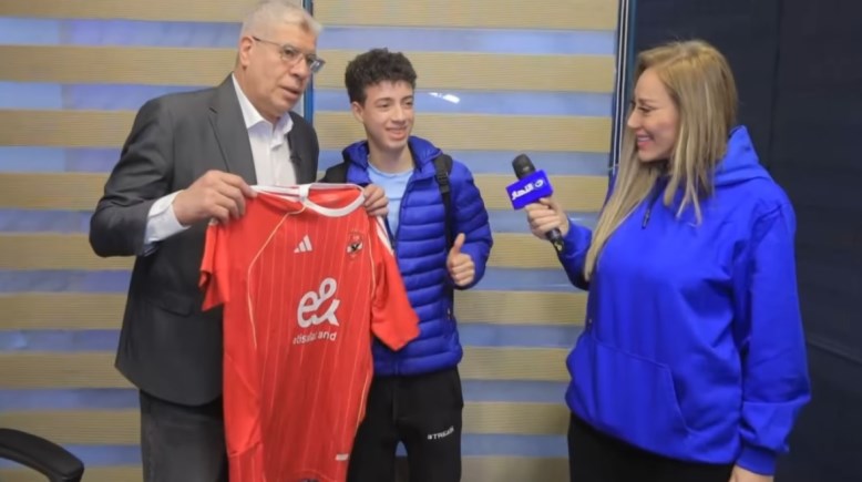 الإعلامية ريهام سعيد مع الكابتن أحمد شوبير