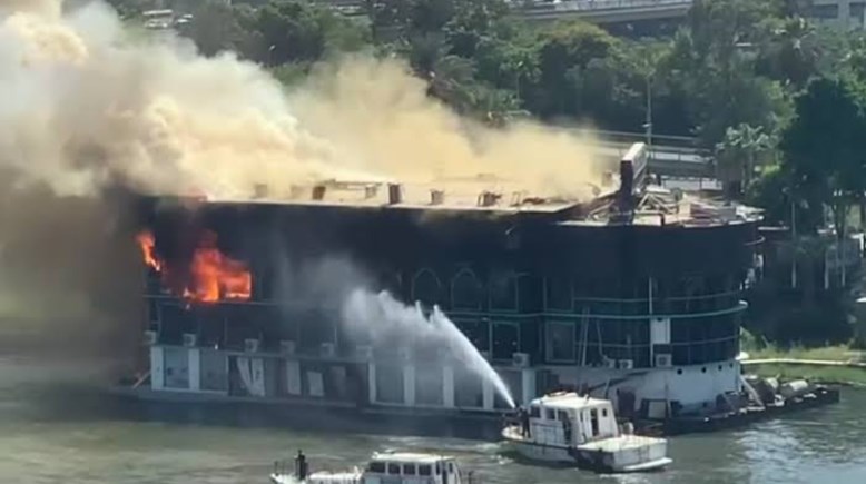 حريــق بمركب نيلي