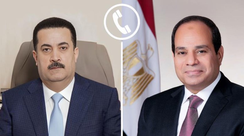 السيسي ومحمد شياع السوداني رئيس وزراء العراق الشقيق