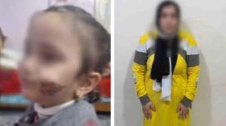 المتهمة وطفلتها