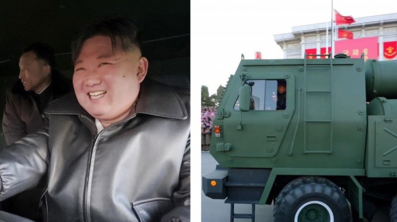 كيم جونج أون يقود منظومة صواريخ جديدة في استعراض عسكري