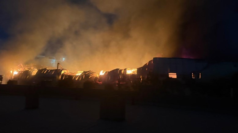 حريق مخزن أخشاب بأكتوبر