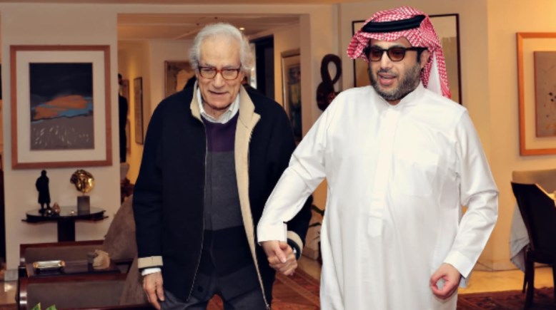  تركي آل الشيخ يزور فاروق حسني