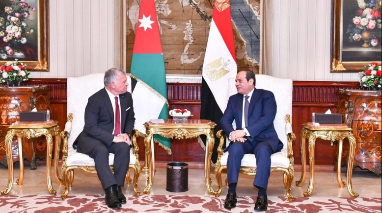 الرئيس عبد الفتاح السيسي والملك عبدالله في لقاء سابق