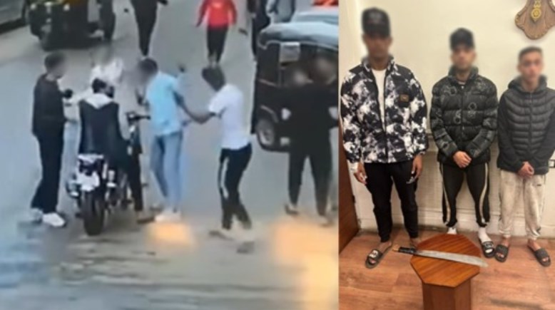 المتهمون وجانب من الواقعة 