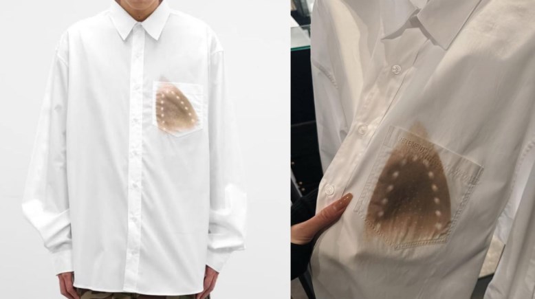 قميص أبيض من دار الأزياء الفاخرة فيتمنتس