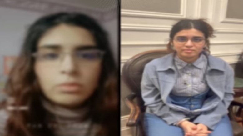 الفتاة ولقطة من الفيديو 