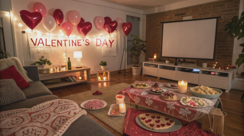 الاحتفال بعيد الحب في المنزل