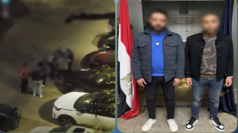 المتهمان وجانب من الفيديو