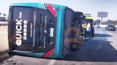 إصابة 8 لاعبين من الاتحاد السكندري إثر انقلاب ميني باص