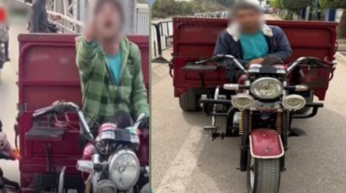 المتهم بعد ضبطه 