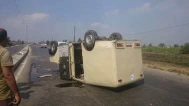 حادث انقلاب سيارة نقل أموال - أرشيفية