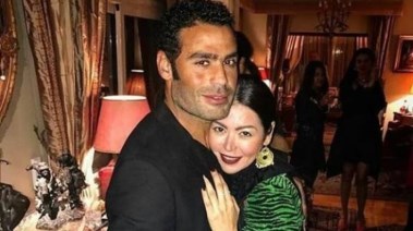 لقاء الخميسي وزوجها محمد عبد المنصف 