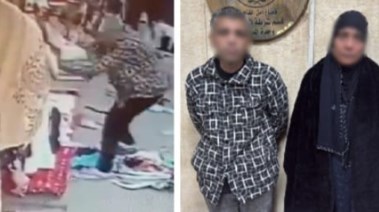 المتهمان وجانب من الواقعة 