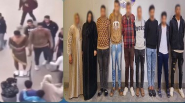 المتهمون وجانب من الواقعة 