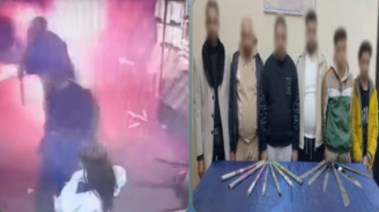 المتهمين بعد ضبطهم ولقطة من الفيديو 