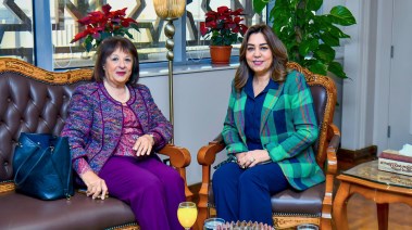 الدكتورة منال عوض، مع الدكتورة ليلى اسكندر