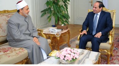 الرئيس عبدالفتاح السيسي، وشيخ الأزهر الدكتور أحمد الطيب 