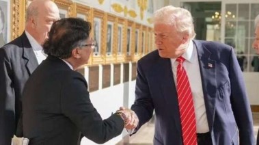 الرئيس الأمريكي دونالد ترامب ونظيره الكولومبي جوستافو بيترو