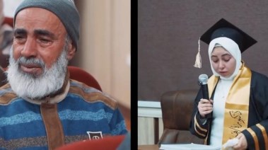 الباحثة همت ووالدها 