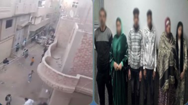 المتهمون وجانب من الواقعة