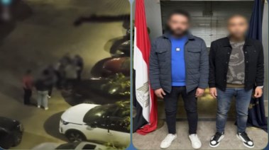 المتهمان وجانب من الفيديو