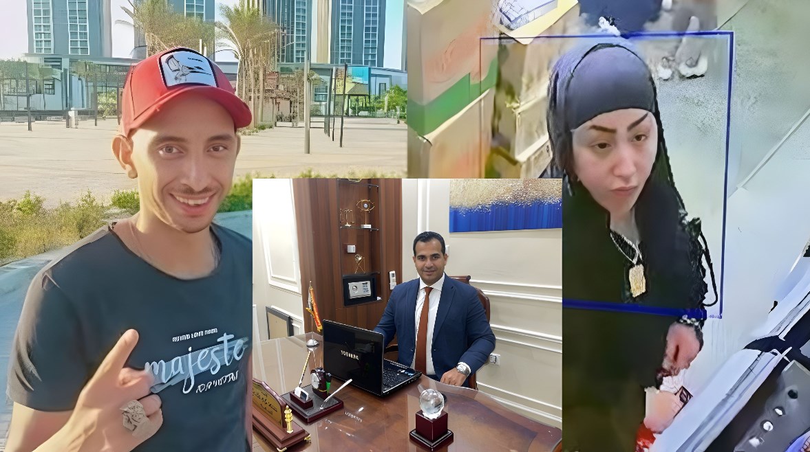 المتهمة ومحاميها والمجني عليه 