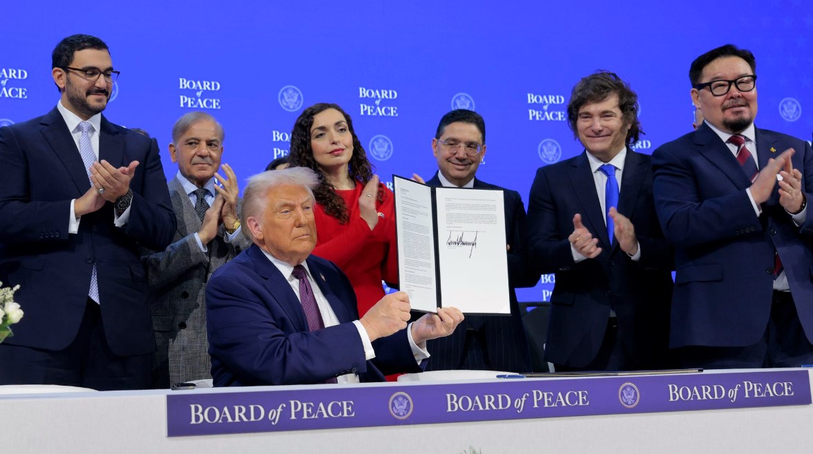 ترامب لدى إعلان تشكيل مجلس السلام خلال منتدى دافوس