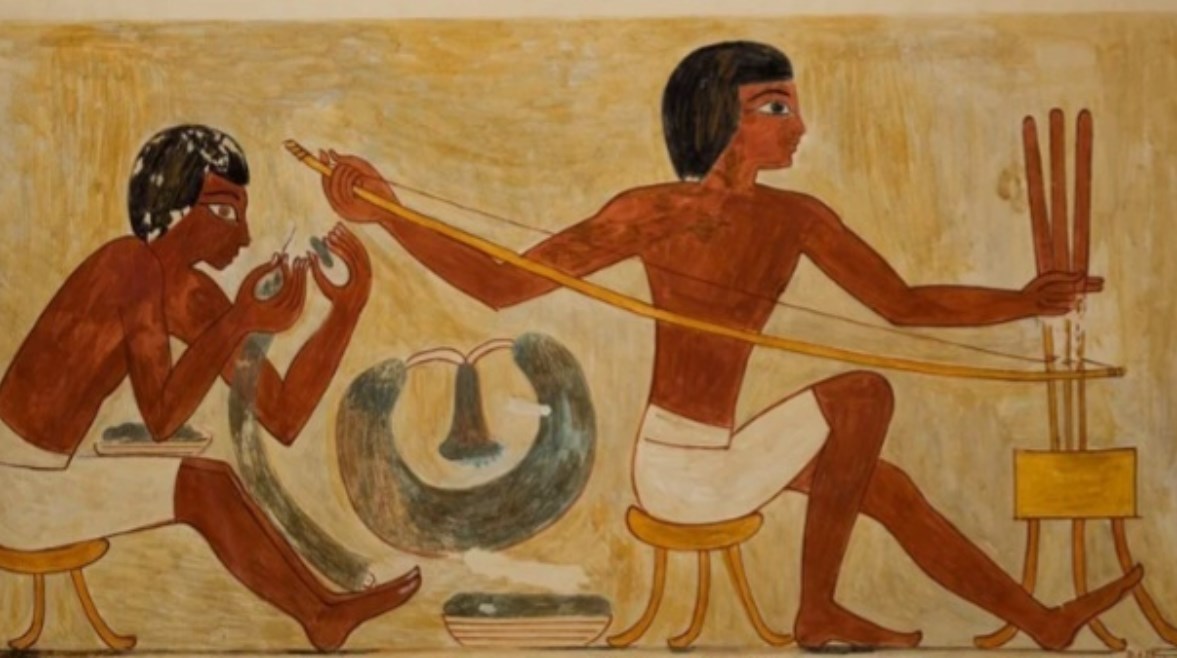 مثقاب القوس الكهربائي أثناء العمل في متحف متروبوليتان للفنون