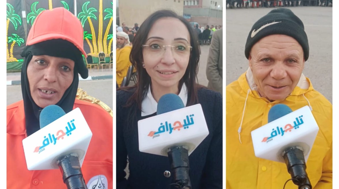 محافظ البحيرة مع عمال النظافة