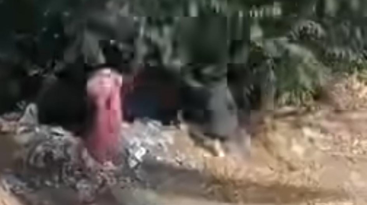 لحظة الاعتداء