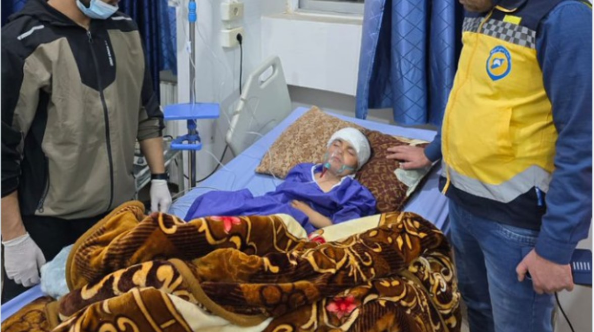 الطفل السوري بعد إنقاذه