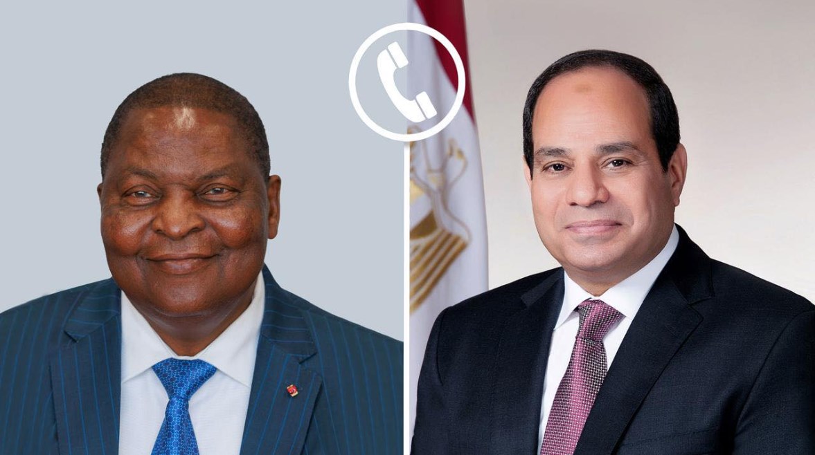 الرئيس السيسي، ورئيس إفريقيا الوسطى