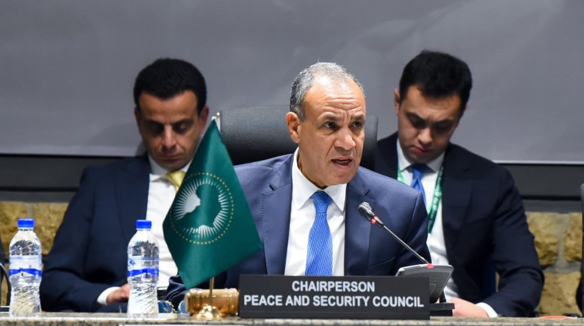 وزير الخارجية والتعاون الدولي خلال كلمته