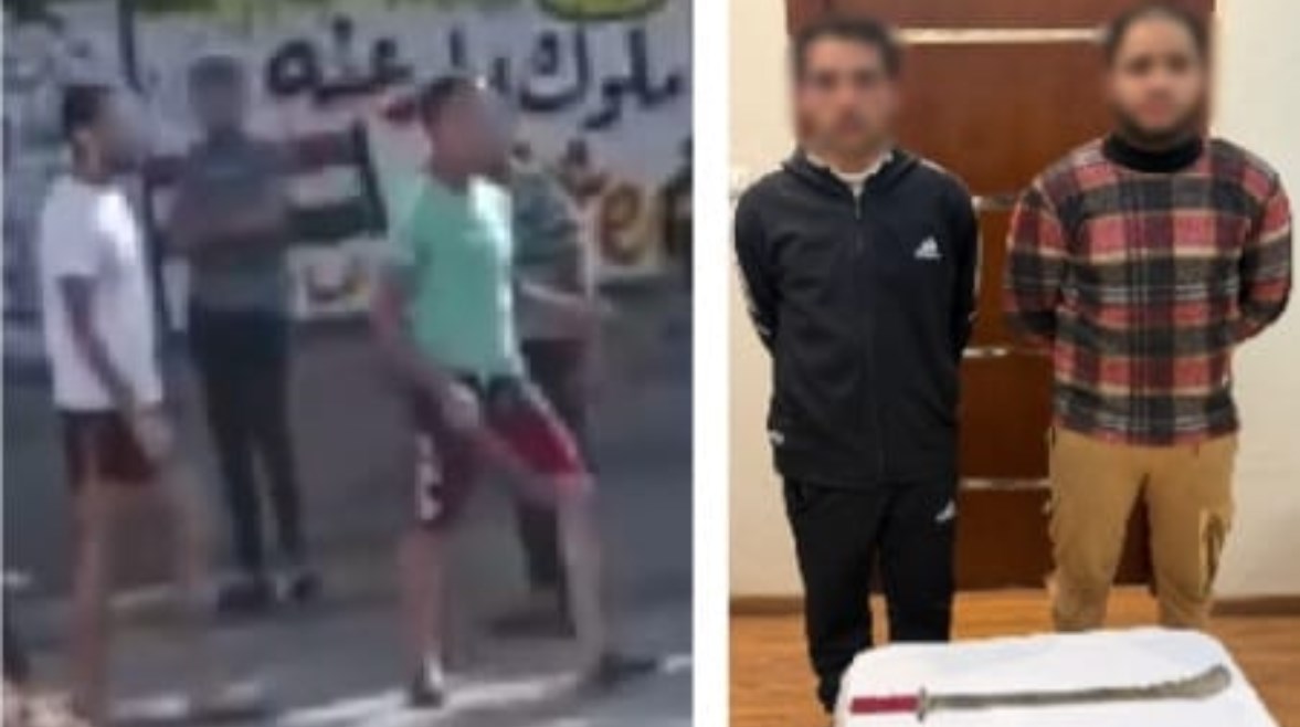 المتهمان وجانب من الواقعة 