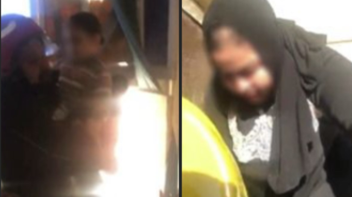 جانب من انقاذ الأمن لسيدة وابنتها بعد محاولتها القفز من أعلى بيتها 