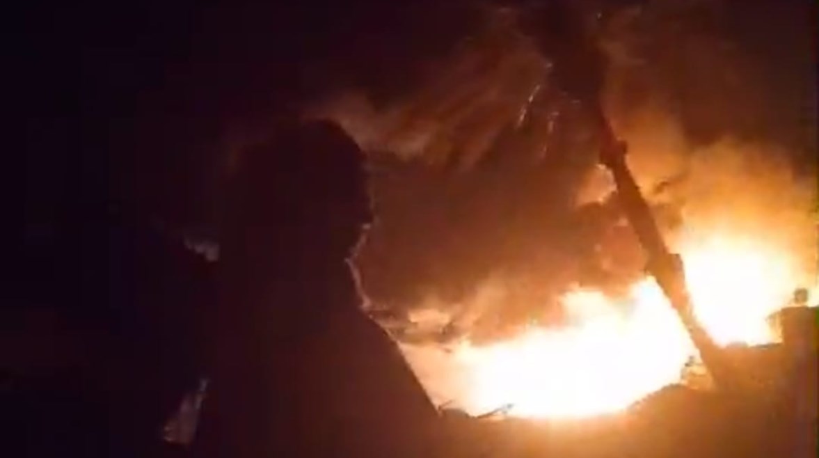 جانب من حريق المزارع