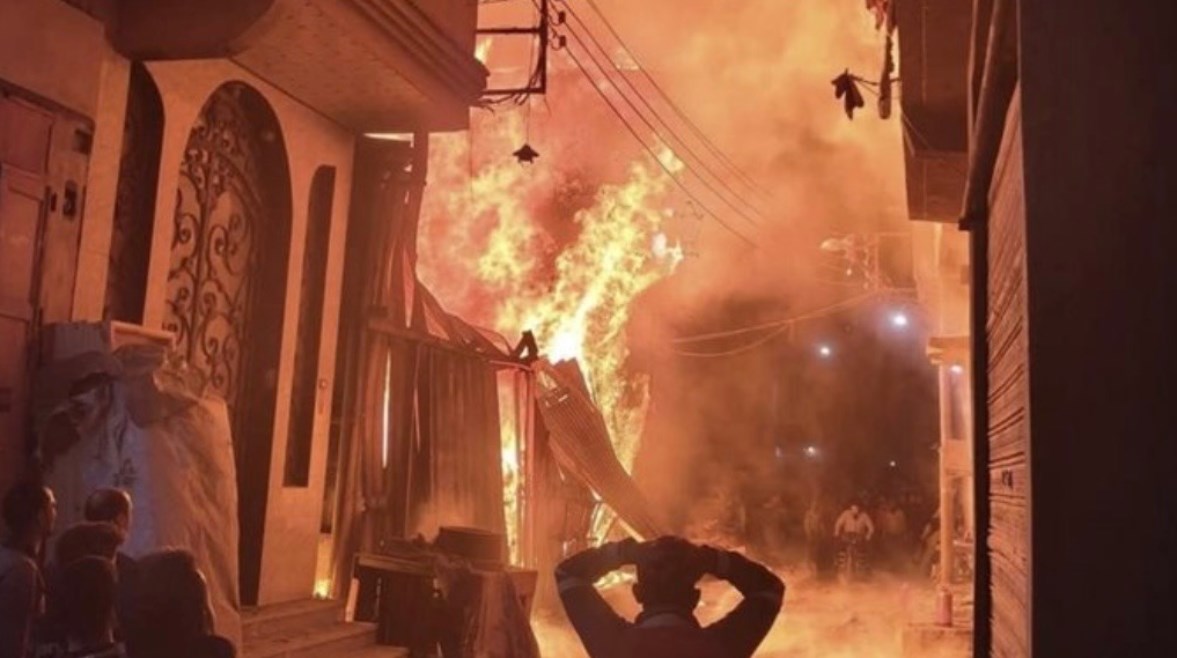 صورة متداولة للحريق