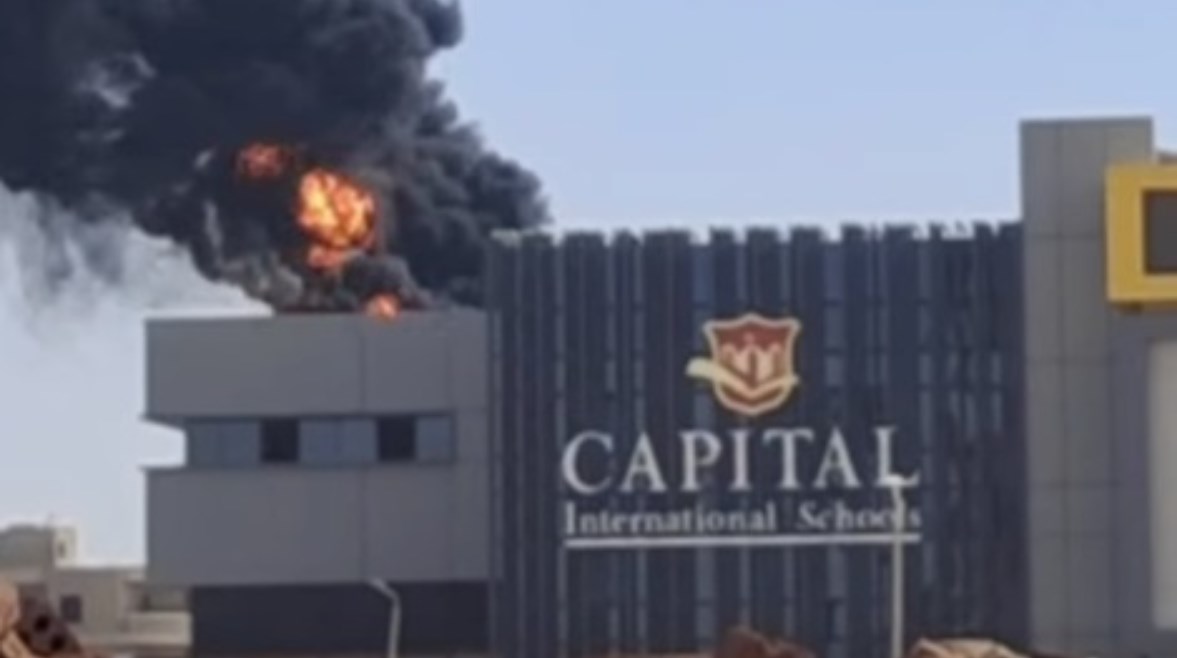  حريق هائل في مبنى بمنطقة التجمع