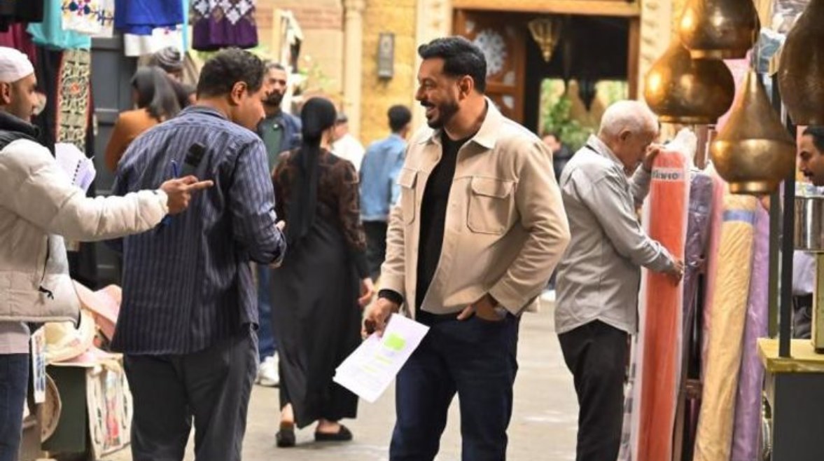 الفنان مصطفي شعبان من كواليس مسلسل درش