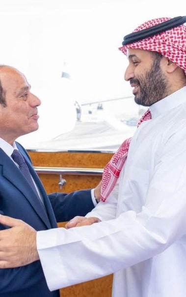 السيسي ومحمد بن سلمان في المملكة العربية السعودية