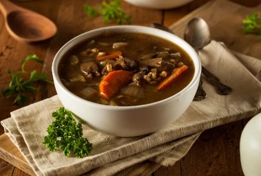 شوربة الشعير والفطر