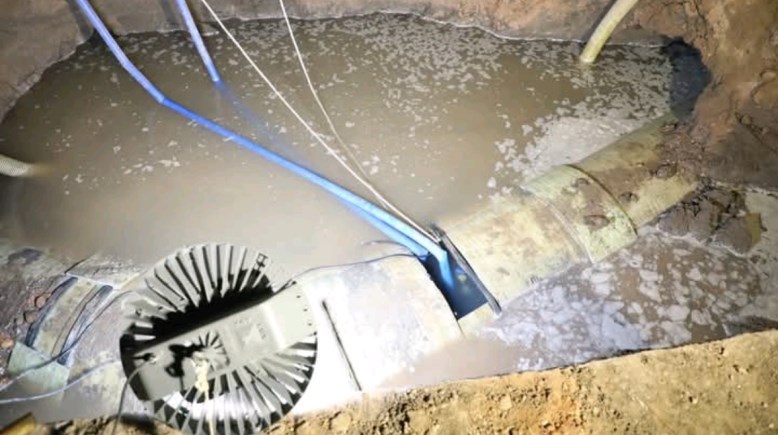 كسر خط المياه بالوليدية