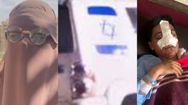 الأم وابنها ولقطة من الحادث 